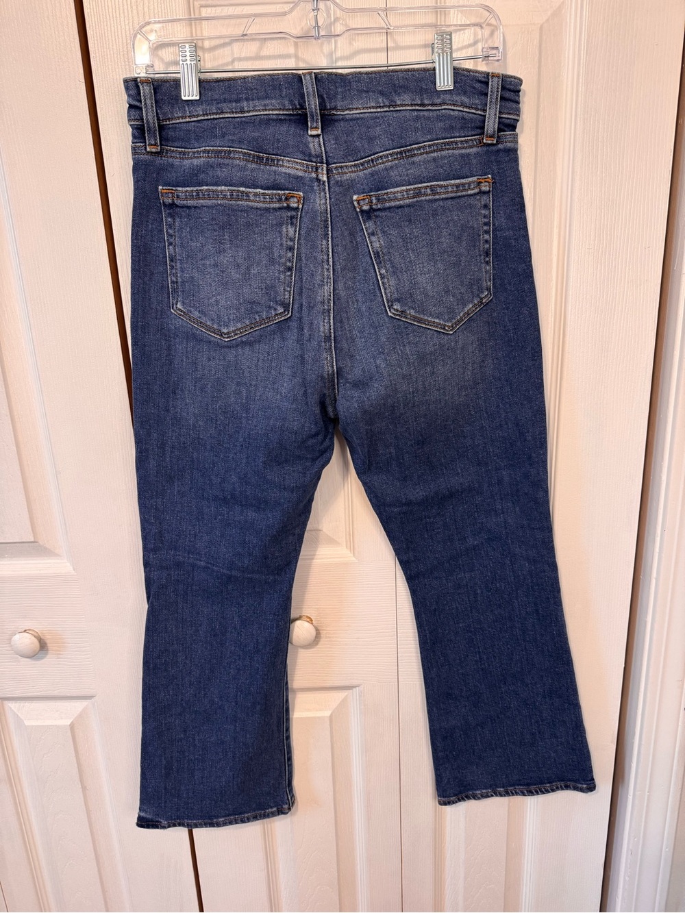 Loft Woman’s The Kick Cropped High Rise Jeans Size 28/6 Medium Wash - Picture 9 of 13